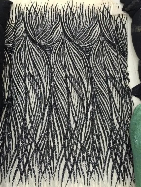 

High grade tulle lace African French net lace fabric with sequins L-92822 embroidery lace for bridal dress