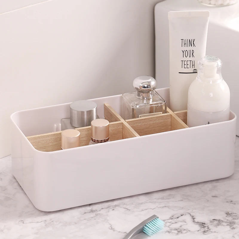 8 Grids Office Storage Box White Key Pen Makeup Cosmetic Lipstick Container Card Remote Control Sundries Articles Organizer