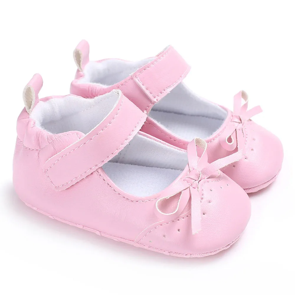 Casual Newborn Baby Children Girl Bowknot Princess Soft Sole Shoes