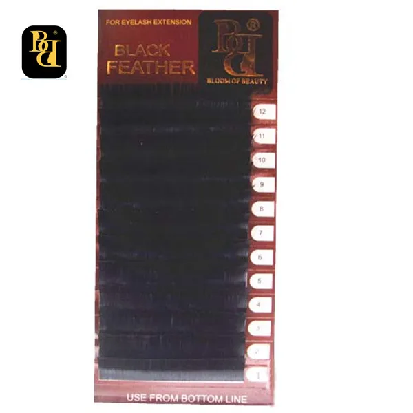 

1tray Ellipse Flat False Eyelash Extensions Soft Thin Tip Flat Roots light black color 0.15mm thickness softer same as 0.07mm