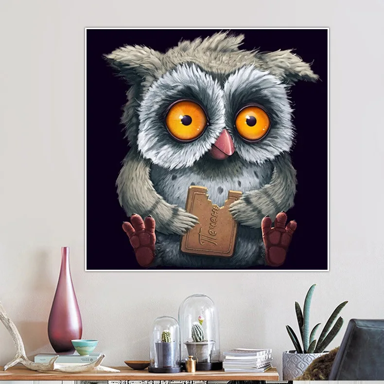 

5D diamond painting cross stitch owl animal Modern DIY needlework full round diamond embroidery mosaic rhinestones painting
