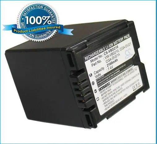 Li-ion batería para Panasonic Cga-du21a Pv-gs320 Pv-gs80 Cga-du21 Vdr-d300eb-s