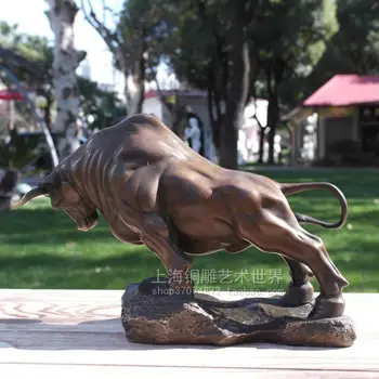 

Copper sculpture taurus crafts cattle sculpture chinese style decoration home Bronze wedding watch Handwork brass statue gift