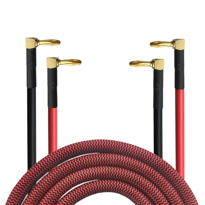 Audiophile Speaker Cable with Angle 3mm Banana Plug Home Theater