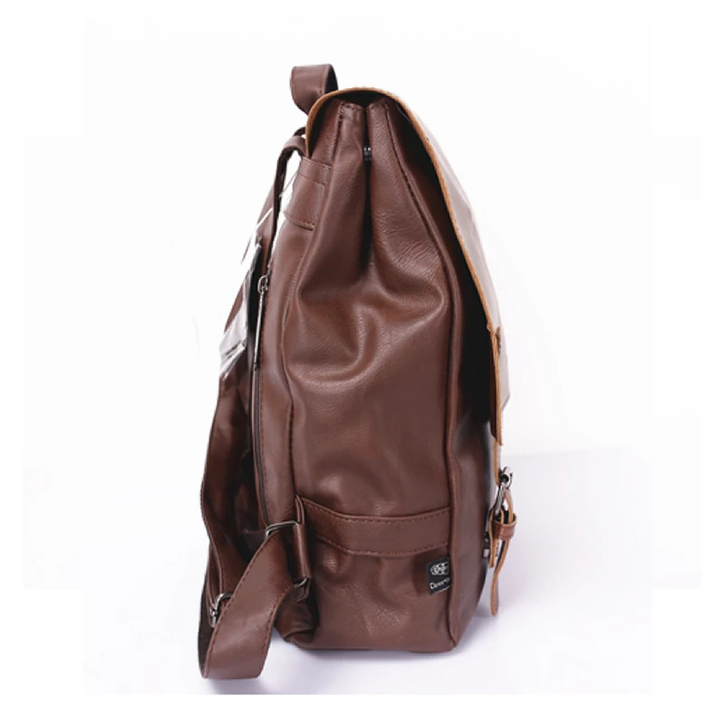 Black PU Leather Backpack School Bag Cute For School Handbag Men Hot Satchel Bags Cover Magnetic Hasp New