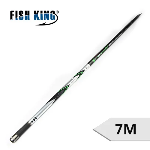 FISH KING 24T карбоновая удочка 5 м/6 м/7 м C. W. 10-30 г 5-7SECS рыболовная морская Удочка аксессуар инструмент - Цвет: Красный