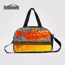 Dispalang с принтом ржавчины унисекс холщовые дорожные сумки женские дорожные сумки сумка на плечо путешествие на выходные сумка+ независимая обувь бит