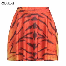 Qickitout юбки плюс Размер Новое поступление сексуальные женские летние градиентные леопардовые юбки 3D цифровые юбки с принтом