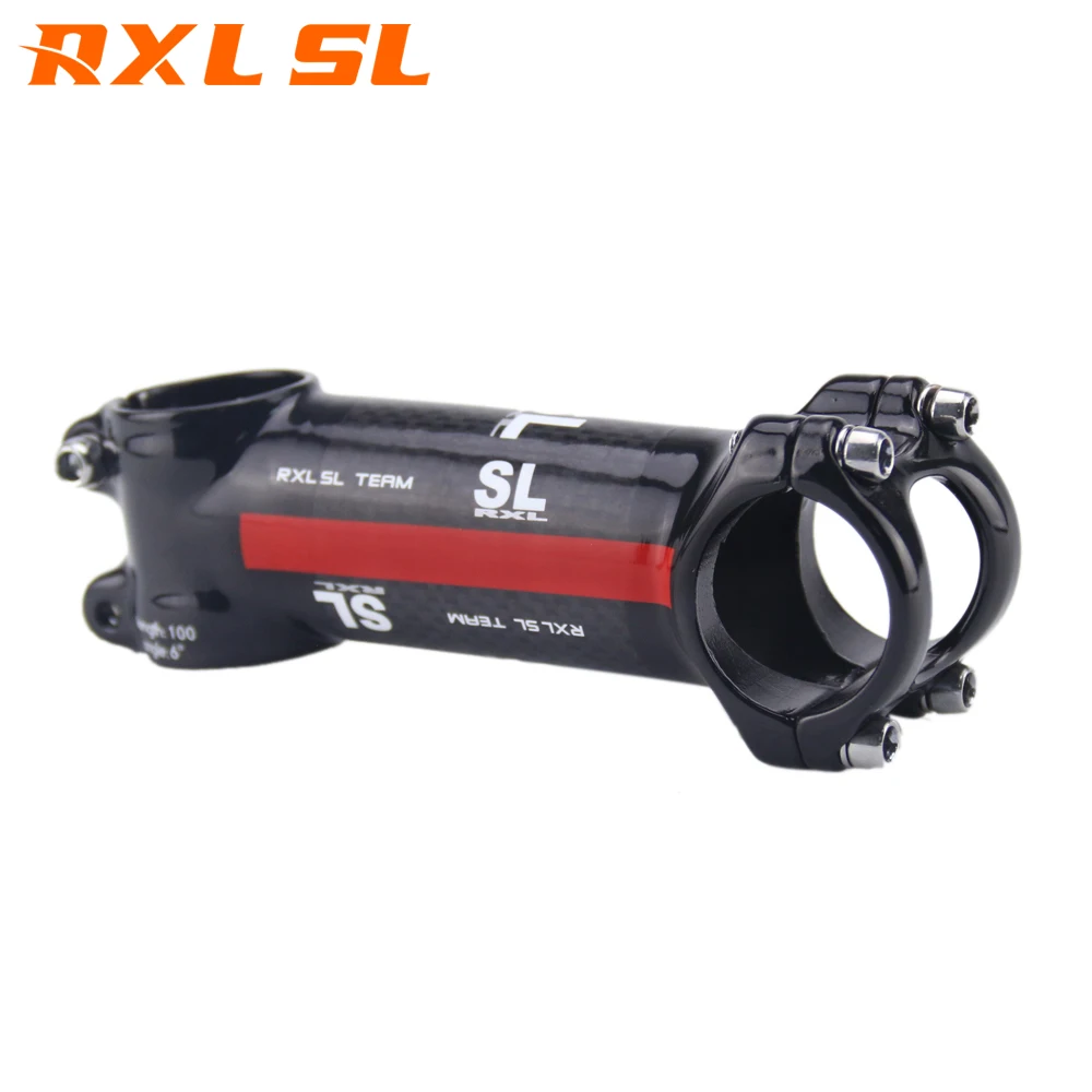 

RXL SL Road Bike Stems 28.6mm Stem Carbon 6 Degree Road/Mountain Bicycle Stems 3K Gloss 60/70/80/90/100/110/120mm Bicycle Stems