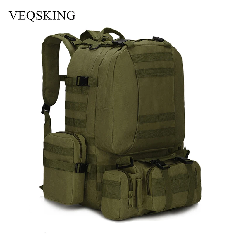 Многофункциональная 50л Военная Тактическая Сумка, походный камуфляжный рюкзак для кемпинга, Водонепроницаемая спортивная сумка для альпинизма