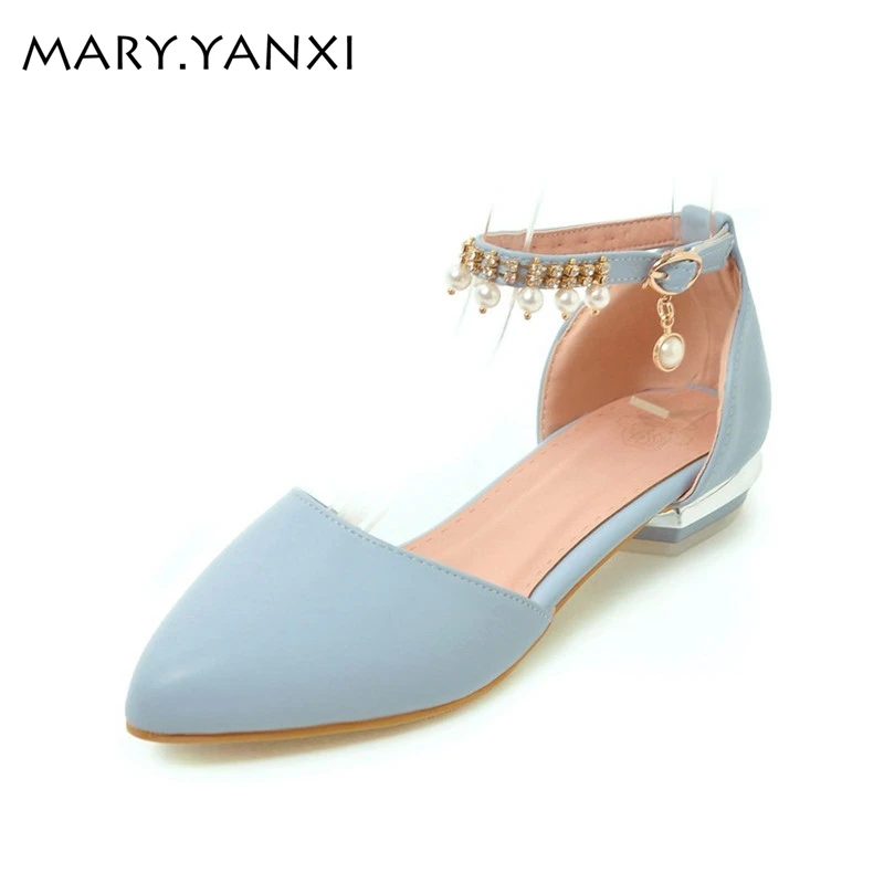 Мэри. yanxi Новая мода женские туфли лодочки с ремешком на щиколотке Blingbling со