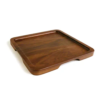 

Black walnut wooden square tray rectangular wooden plate high-grade solid wood pizza plate coffee snack plate
