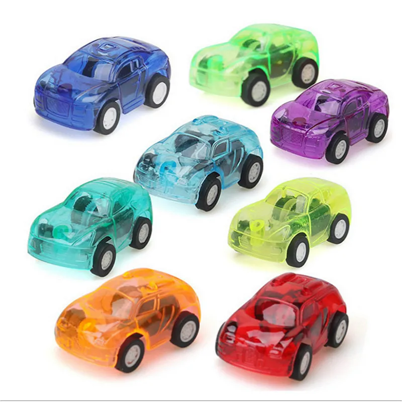 

1PC Move Transparent Car Toy Pull Back Small Engineering Car Model Kid Toys Gift Random Color Diecasts Toy Vehicl