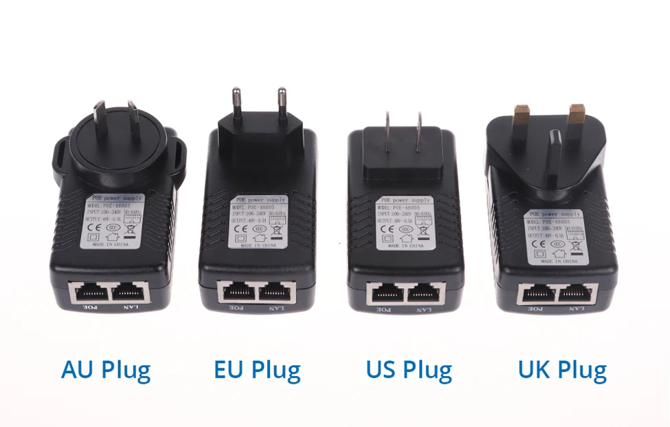 H.VIEW 48V 0.5A PoE Injector 24W PoE Adapter for IP Camera CCTV Plug CCTV Power Supply for Surveillance Camera (4)