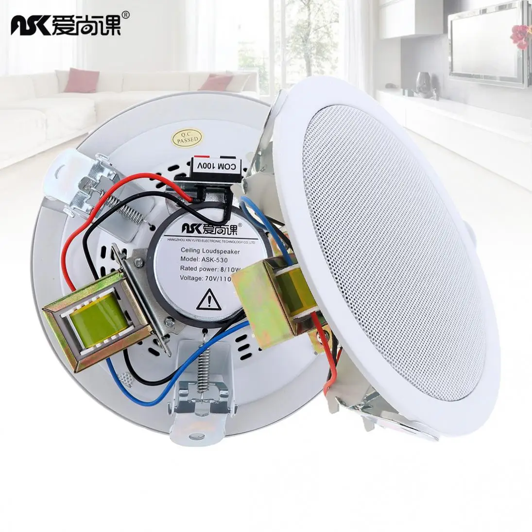 USB mp3 плеер с входом ASK 530 5 дюймов 10 Вт потолочный динамик фоновая - Цена: 1 801,47 руб.