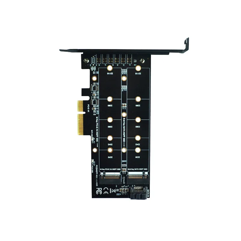 PCIE к M2 адаптеру SSD NVME M Key M.2 NGFF B SATA порт в PCI Express 3 0x4 Raiser Card Suppor 2280 2260 2242 2230 22110|Платы