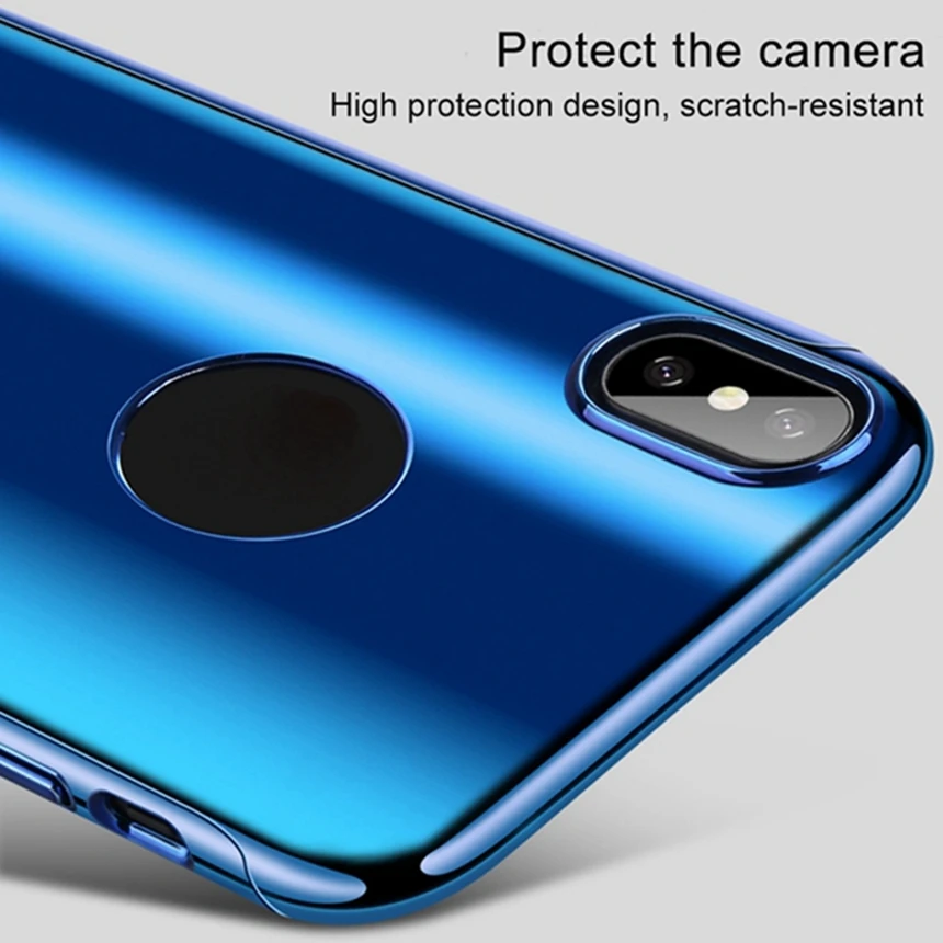 OLLIVAN Mirror Case For iPone X 360 Full Cover Protection For iPhone 7 8 6 6s Plus Smooth Cases Have Logo Hole Hard PC Coque (13)
