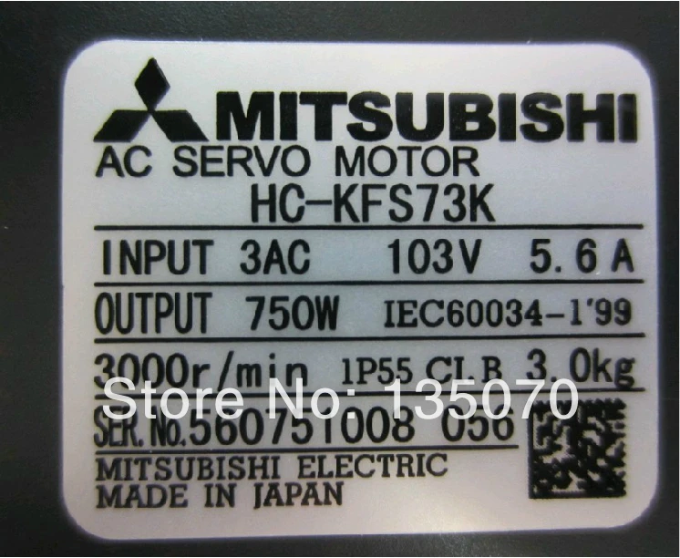Дешевый оригинальный Mitsubishi ac cnc серво-двигатель в комплекте 750W HC-KFS73K |