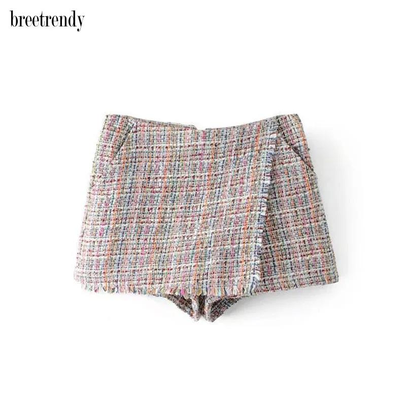 

new fashion ladies multicolor wool blends twill sweet tassels deco shorts girls autumn sweet shorts