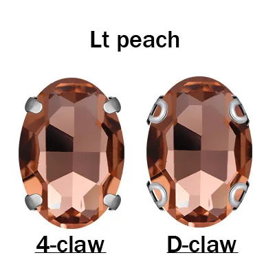 Мульти размер D коготь четыре когти кристаллы Стекло Стразы для шитья Srass не исправление стразы дизайн одежды Стразы для одежды - Цвет: lt peach