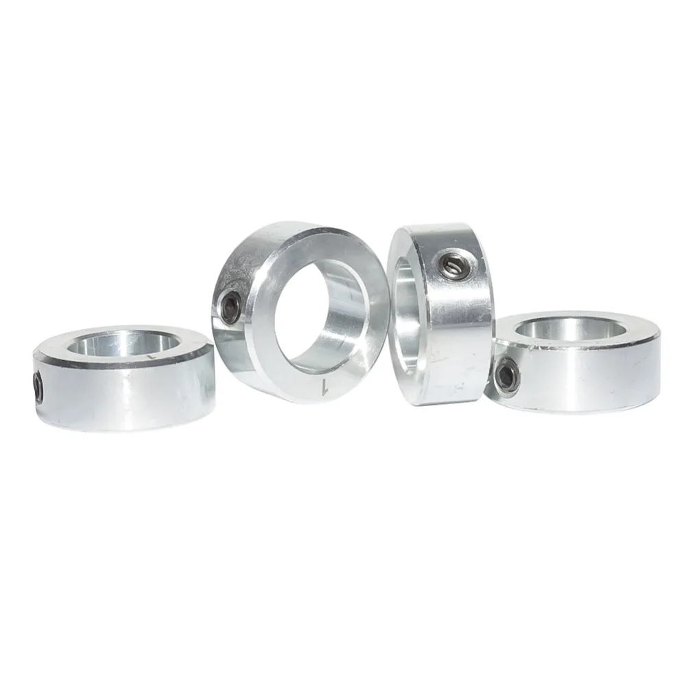 

1/8 3/16 1/4 5/16 3/8 7/16 1/2 9/16 5/8 11/16 3/4 13/16 7/8 15/16 1" Zinc Plated Shaft Collars Solid Steel Set Screws Style 4PCS
