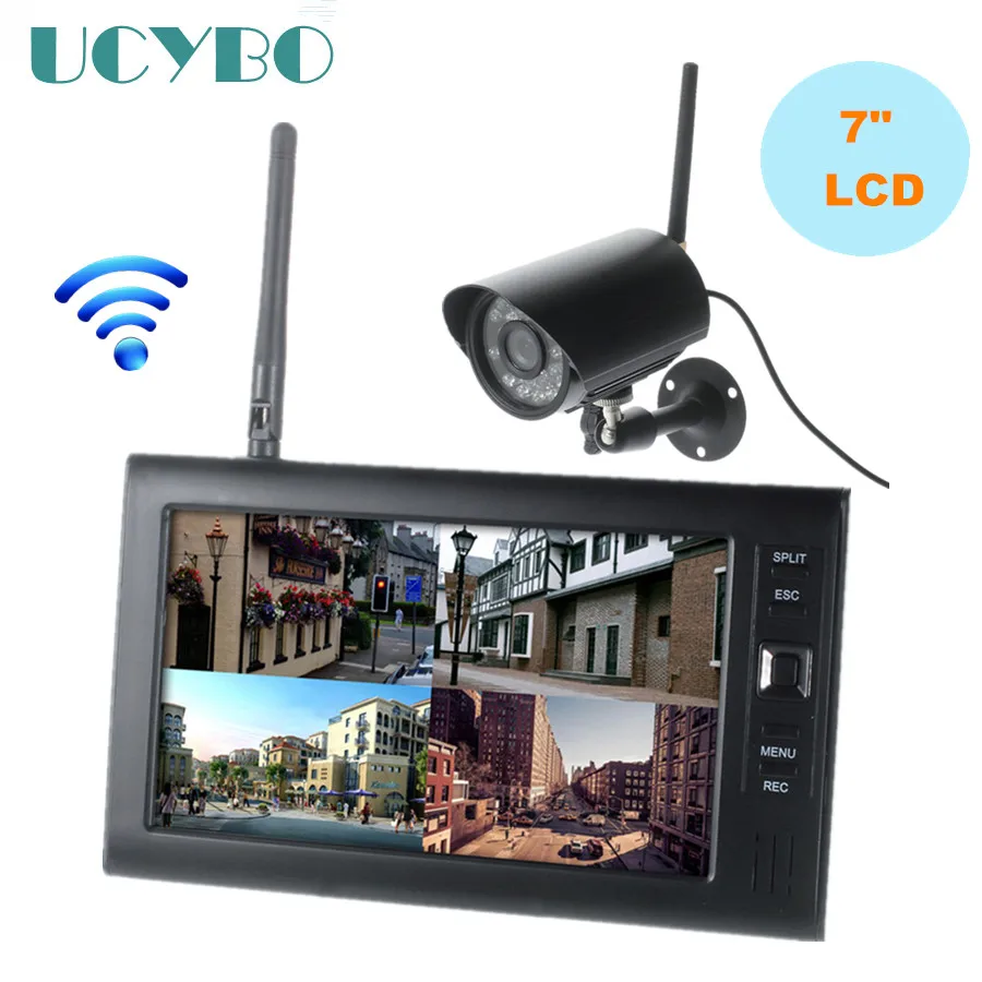 7" 2.4G LCD wireless security cameras system outdoor baby monitor