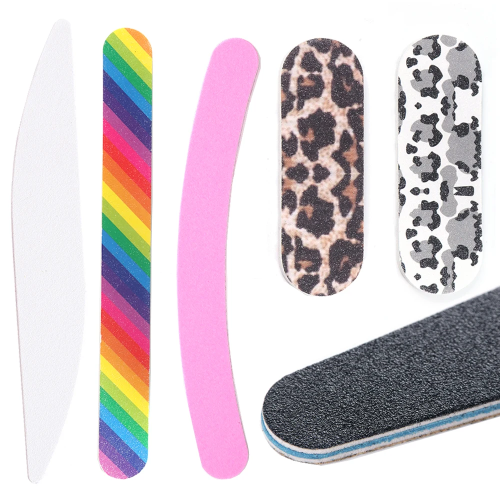 Buy 5pcs Nail Sanding File Polishing Block Rainbow