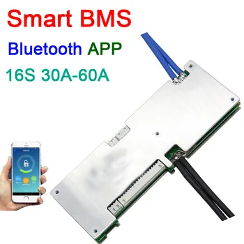 

16S 50A 40A 30A Li-ion smart bms pcm with android Bluetooth app UART correspondence bms software (APP) monitor Lipo lithium