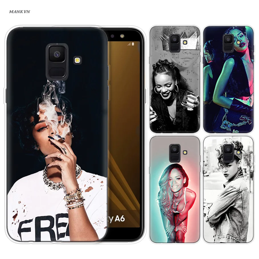 

Soft TPU Case For Samsung Galaxy A6S A8S A7 A9 2018 J4 J6 Plus J8 2018 J6+ J4+ Anti Robyn Rihanna Fenty Vintage Protective Cover