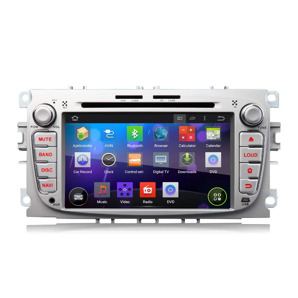 Android 4 4 4 KitKat Quad Core Car GPS Navigation DVD Player CAR radio player for