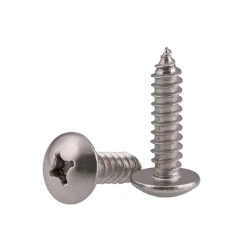 

M4 Self Tapping Screws Truss Head Wood Screws Stainless Phillips Round Cross Recessed Big Head Mushroom Bolt