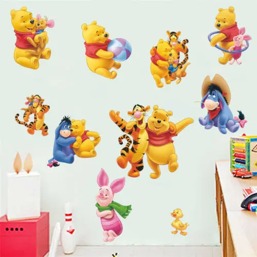 Лимит 100 Винни Пух Тигр поросенок наклейки на стену Детская Фреска детская спальня Наклейка Искусство