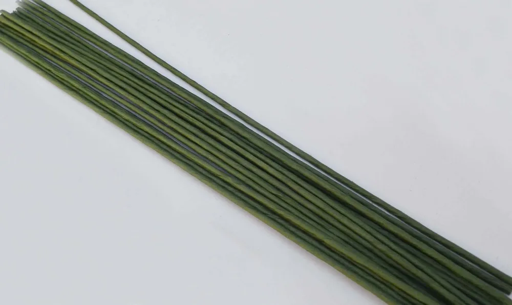 

green floral wire 2# paper flower stem 12pcs ronde flower wire