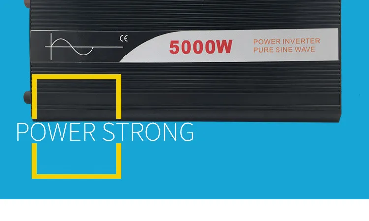 Инвертор 12 В/24 В/48 В постоянного тока в переменный ток 110 В/120 В/220 В/230 В 5000 Вт Чистая синусоида для домашнего использования по низкой цене