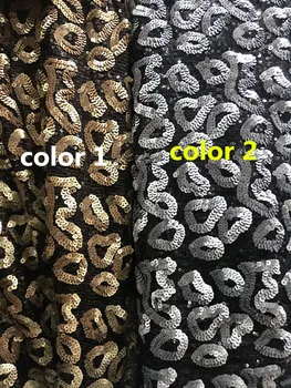 

New arrival Embroidered tulle French African Lace Fabric Net Tulle Nigerian Mesh Lace fabric S-63430 with sequins