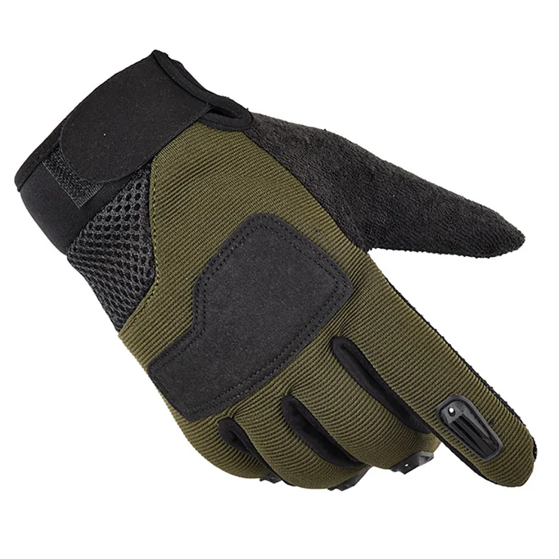 Открытый Кемпинг нейтральные военные тактические перчатки спортивные тренировочные походные игры все-в-одном перчатки для верховой езды для мужчин и женщин - Цвет: Зеленый