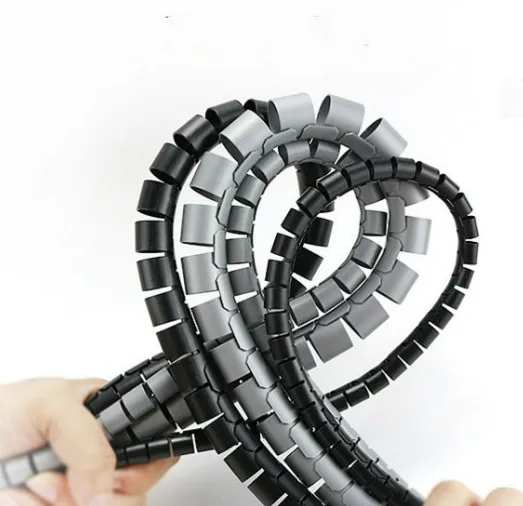 Tube spirale câble Wrap Organisateur Ordinateur de gestion de cordon  8mmx14m 