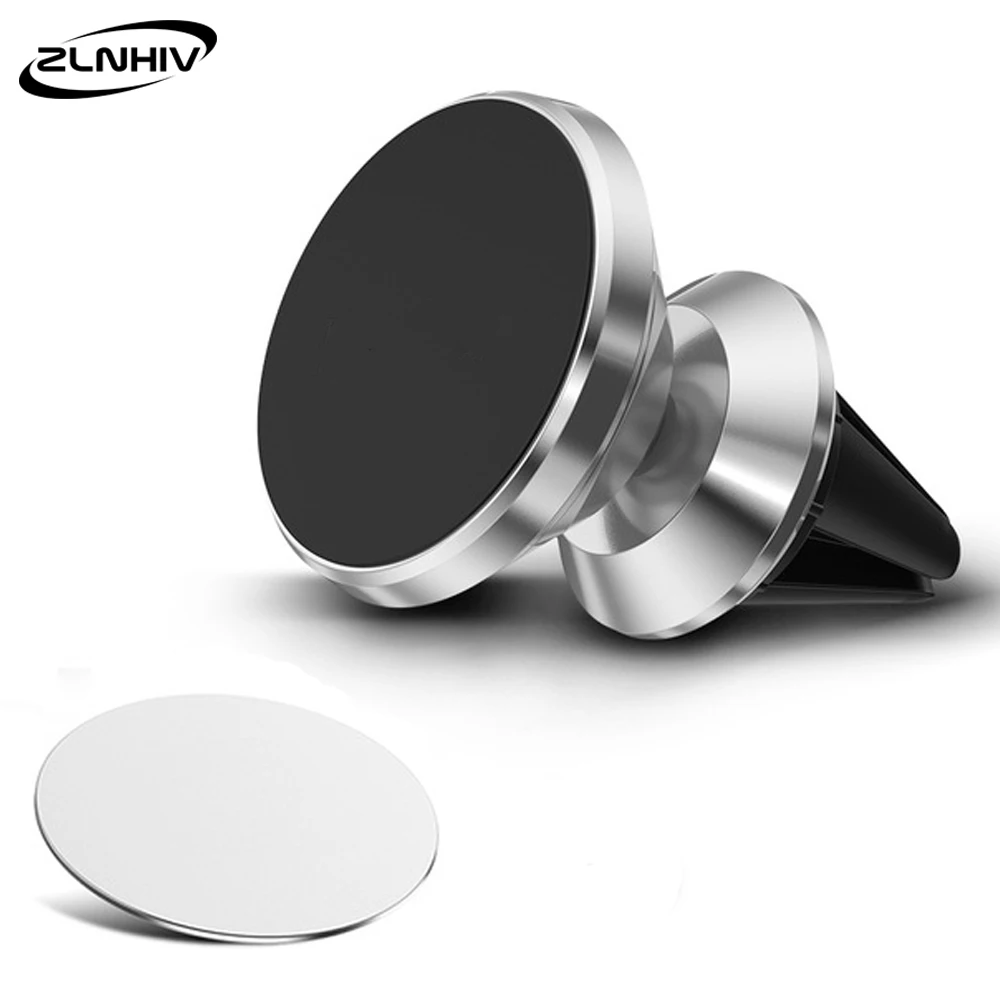 ZLNHIV magnetic holder for phone in car round cellphone for iphone accessories mobile cell stand mount support smartphone magnet