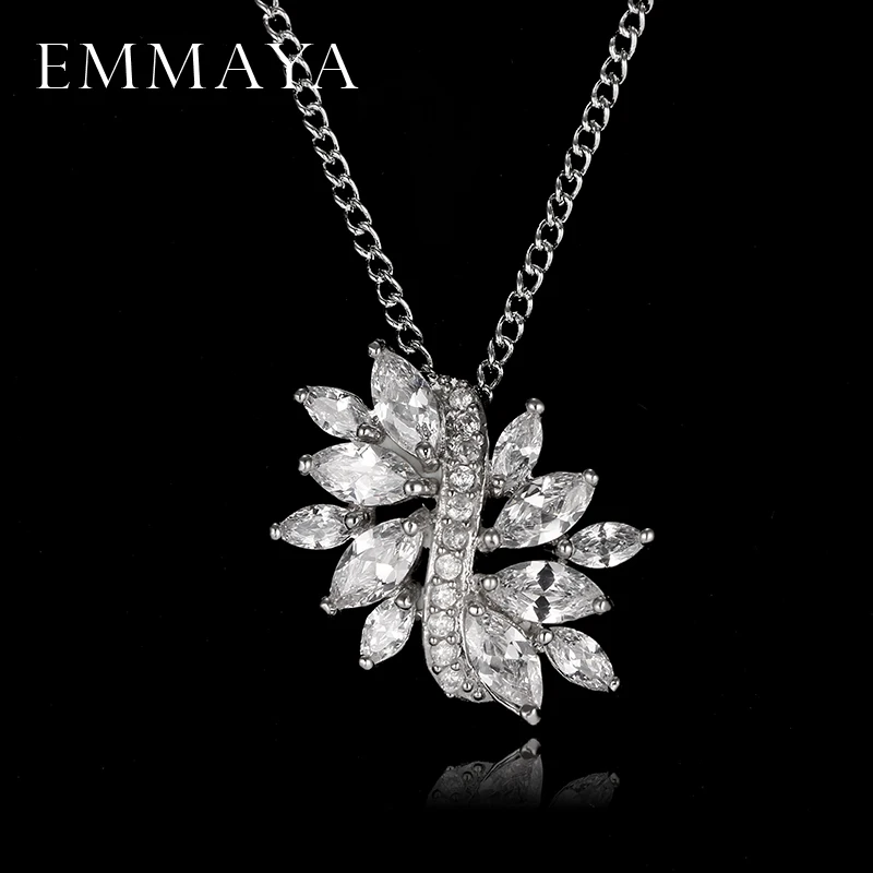 Emmaya модные цветочные огранки маркизы CZ подвесные ювелирные изделия ожерелье высшего качества корейские хрустальные ювелирные изделия