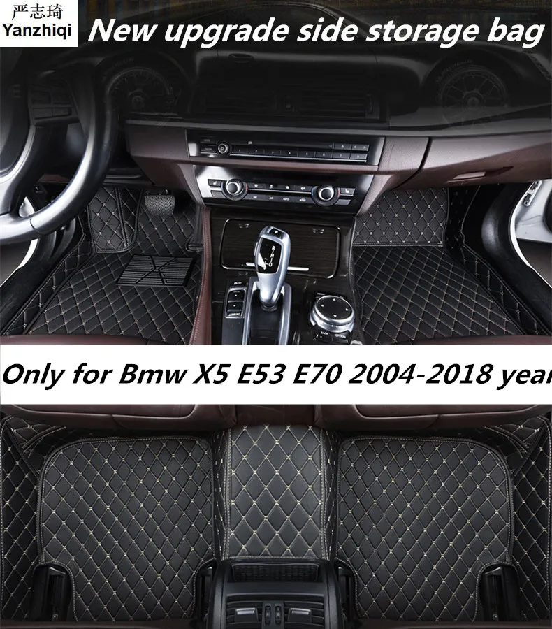 Кожаные автомобильные коврики для Bmw X5 E53 E70 2004 2013 2014 2016 2017 2018|Напольные коврики| |
