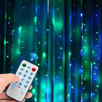 

Battery String Light 10M 100 Light Sound Activated Copper Wire LED Battery String Lights Remote Control Lamp