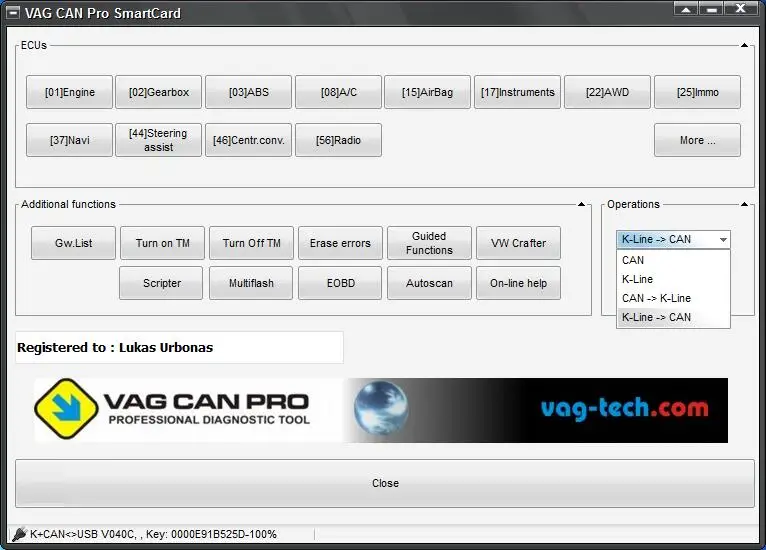 Лучший VAG CAN PRO V5.5.1 FTDI FT245RL чип VCP Com OBD2 Диагностический Интерфейс USB кабель VCP6 Поддержка Can Bus UDS для автомобилей Vag