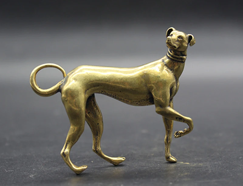 

( mini ) Delicate Interesting Chinese Old-style Decorative Brass Dog Auspicious Statue