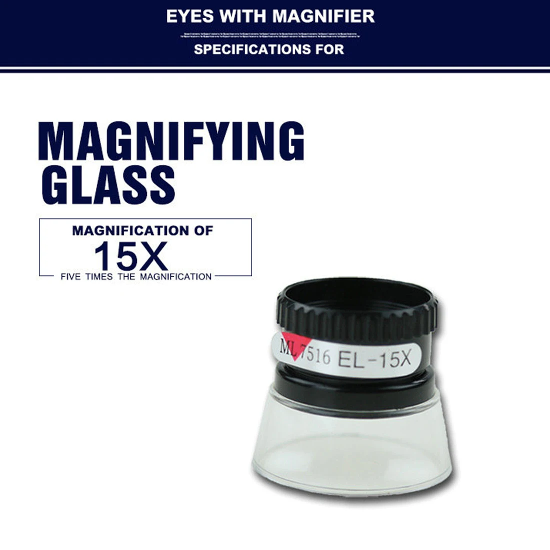 

Portable 1pcs 15X Monocular Magnifying Glass Loupe Lens Jeweler Tool Eye Magnifier Watch Repair Tool