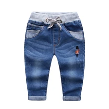 Весенняя детская одежда джинсы для мальчиков повседневные тонкие джинсы для маленьких мальчиков, детские длинные джинсы