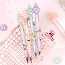 2 шт Kawaii cats paw стираемые гелевые чернила ручки школьные роллер Ручка канцелярия для учеников 0,5 мм синие чернила Canetas принадлежности(tt-3096