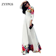 ZYFPGS пляжные летние платья богемные Макси женские Платья вечерние длинные платья повседневные размера плюс элегантные винтажные платья NL0142