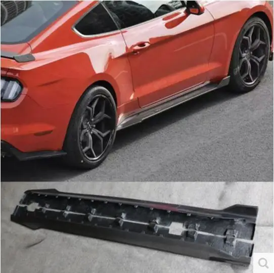 JINGHANG Carbon Fiber CMST Style Car Side Skirts Bodykit Bumper Side Skirt Cover Fits For Ford