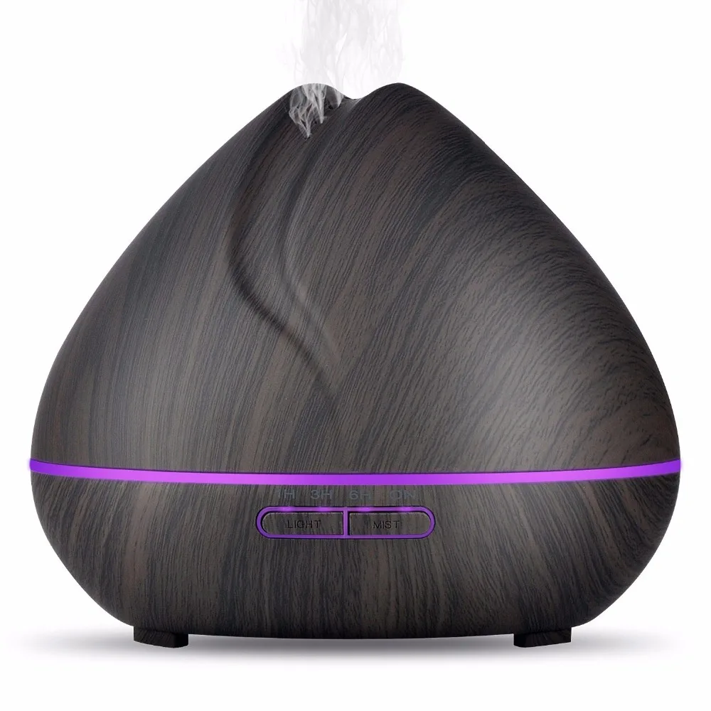 TSUNDERE L 400ML Ultrasonic Aroma Essential Oil Diffuser Air Humidifier Cool Mist Maker Aromatherapy With Wood