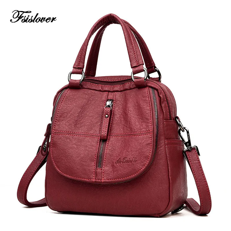 

100% Genuine leather Women Backpacks anti-theft Female school Shoulder bags for teenage girls Travel Back pack Rucksack mochila